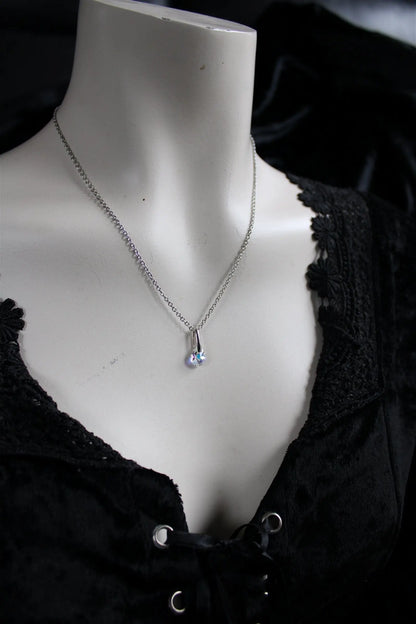 Collier décoré SWAROVSKI magnifique - Aurore Lune 