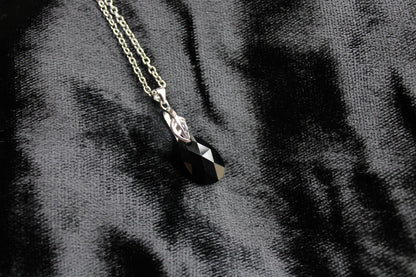 Collier décoré Swarovski noir * Dusk * - Aurore Lune 