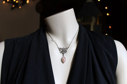 Collier elfique avec pierre de lune - Aurore Lune 