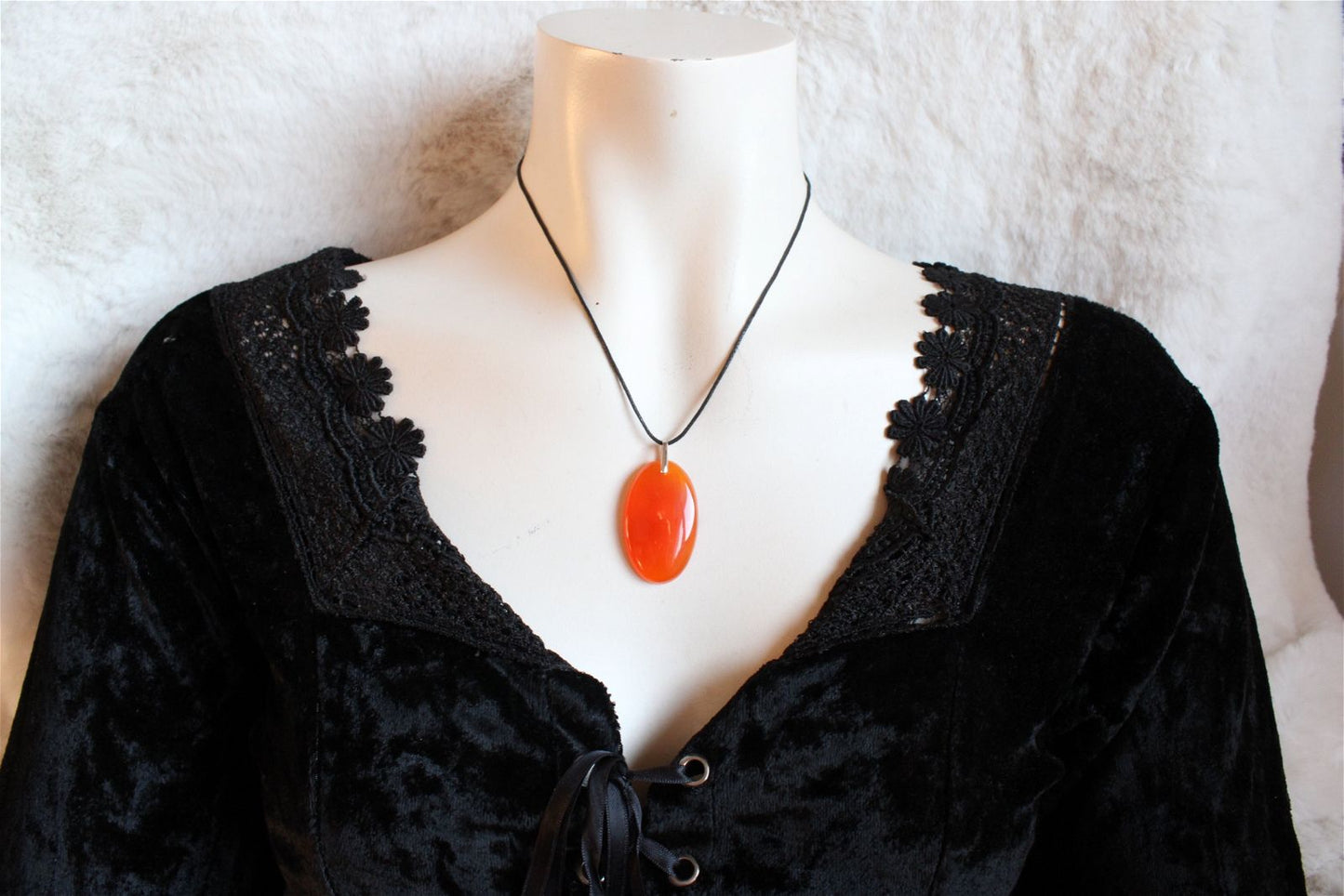 Collier en cornaline - Aurore Lune 