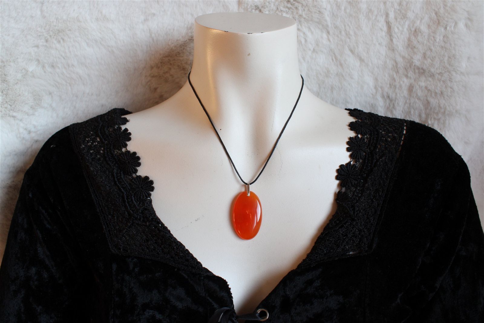 Collier en cornaline - Aurore Lune 