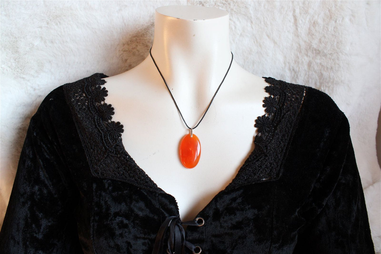 Collier en cornaline - Aurore Lune 