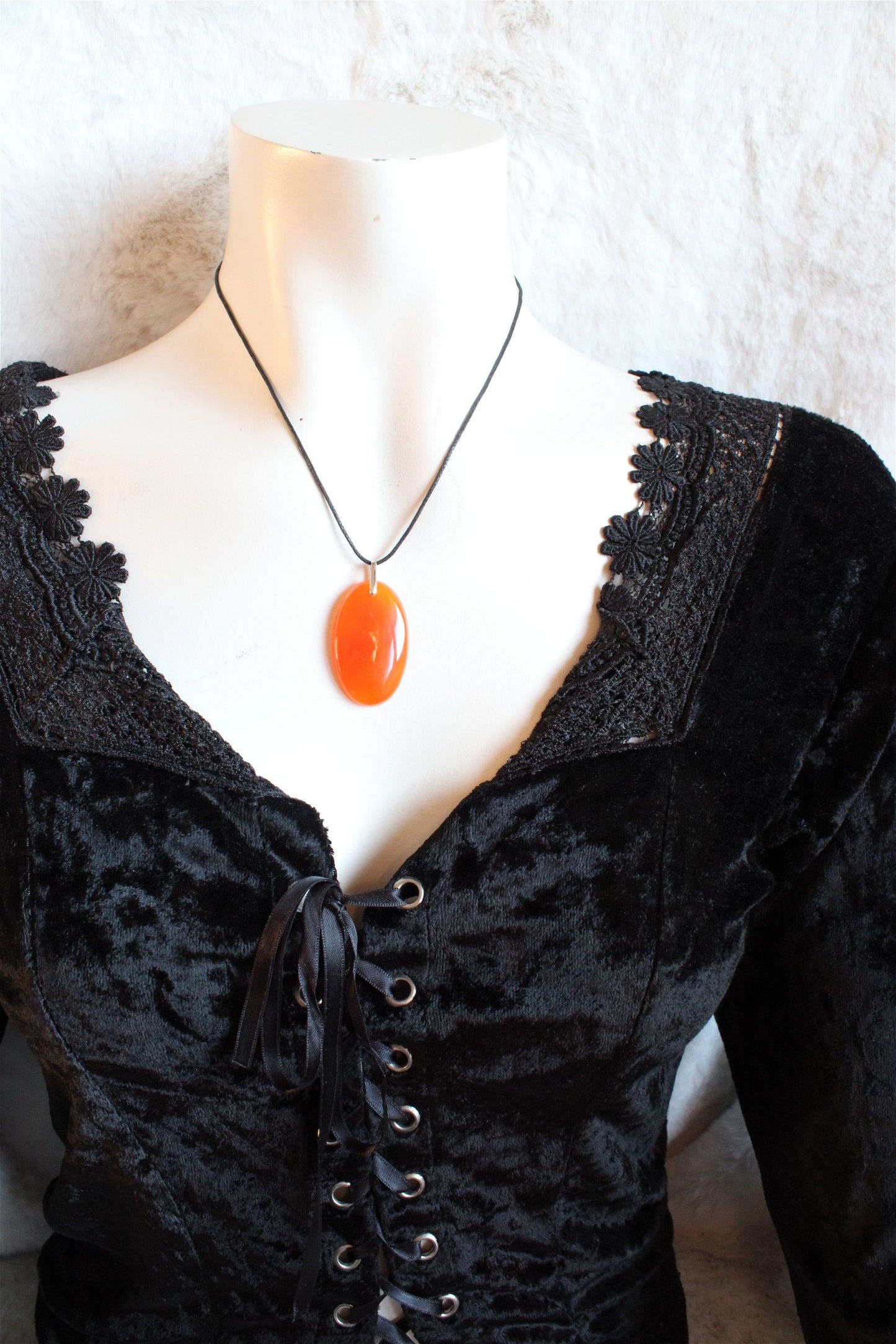 Collier en cornaline - Aurore Lune 