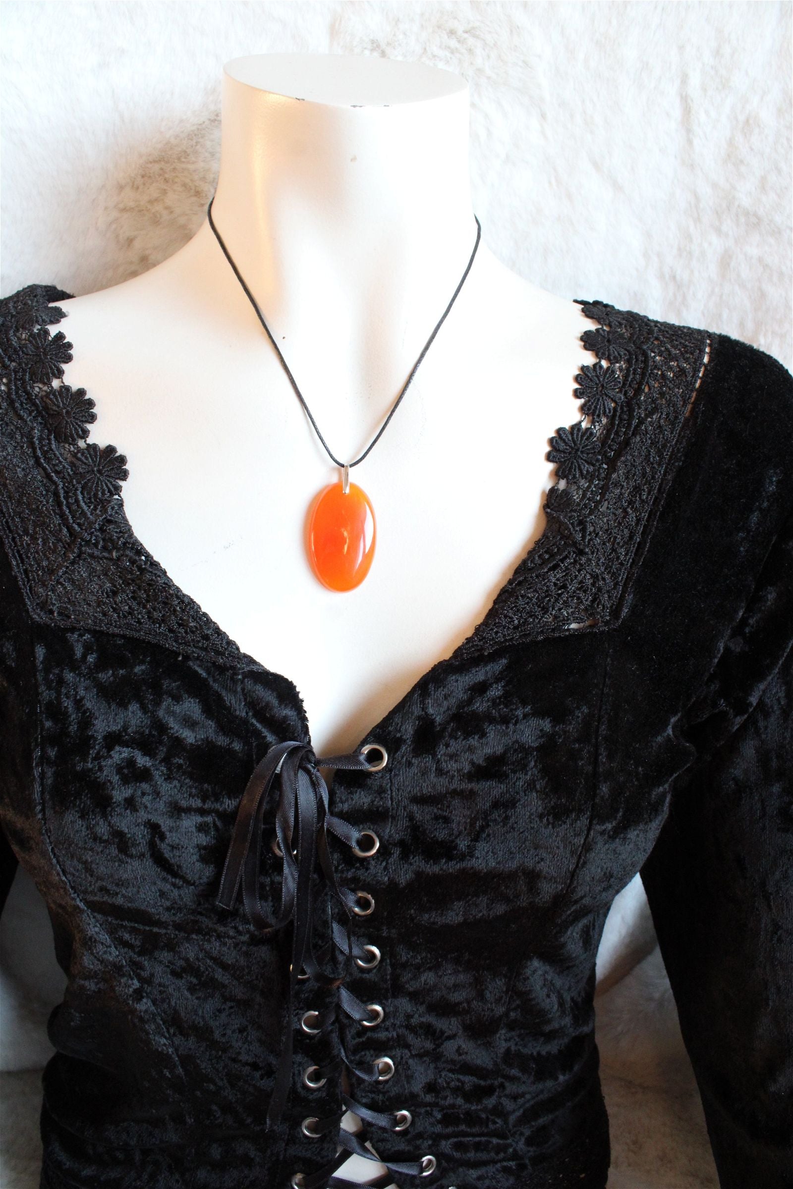 Collier en cornaline - Aurore Lune 