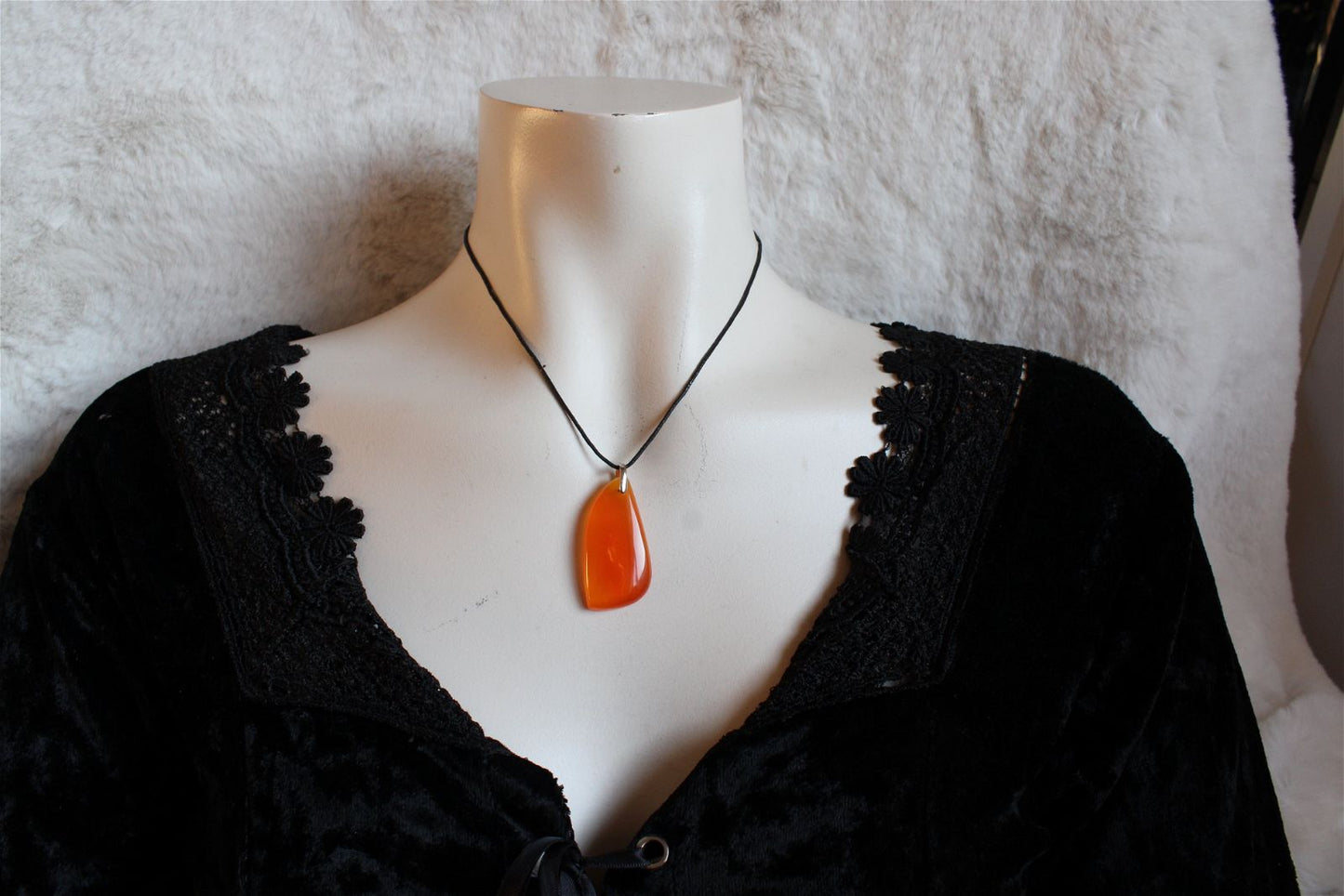 Collier en cornaline - Aurore Lune 