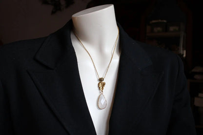 Collier en cristal de roche - Aurore Lune 