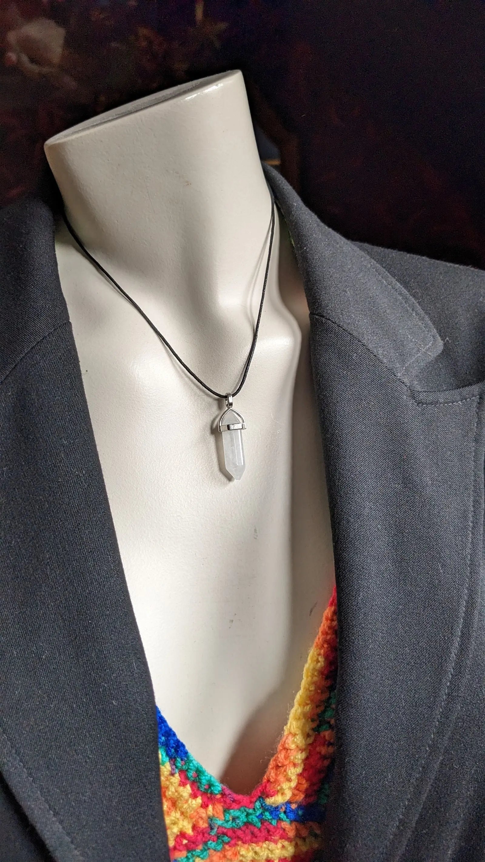 Collier en cristal de roche - Aurore Lune 