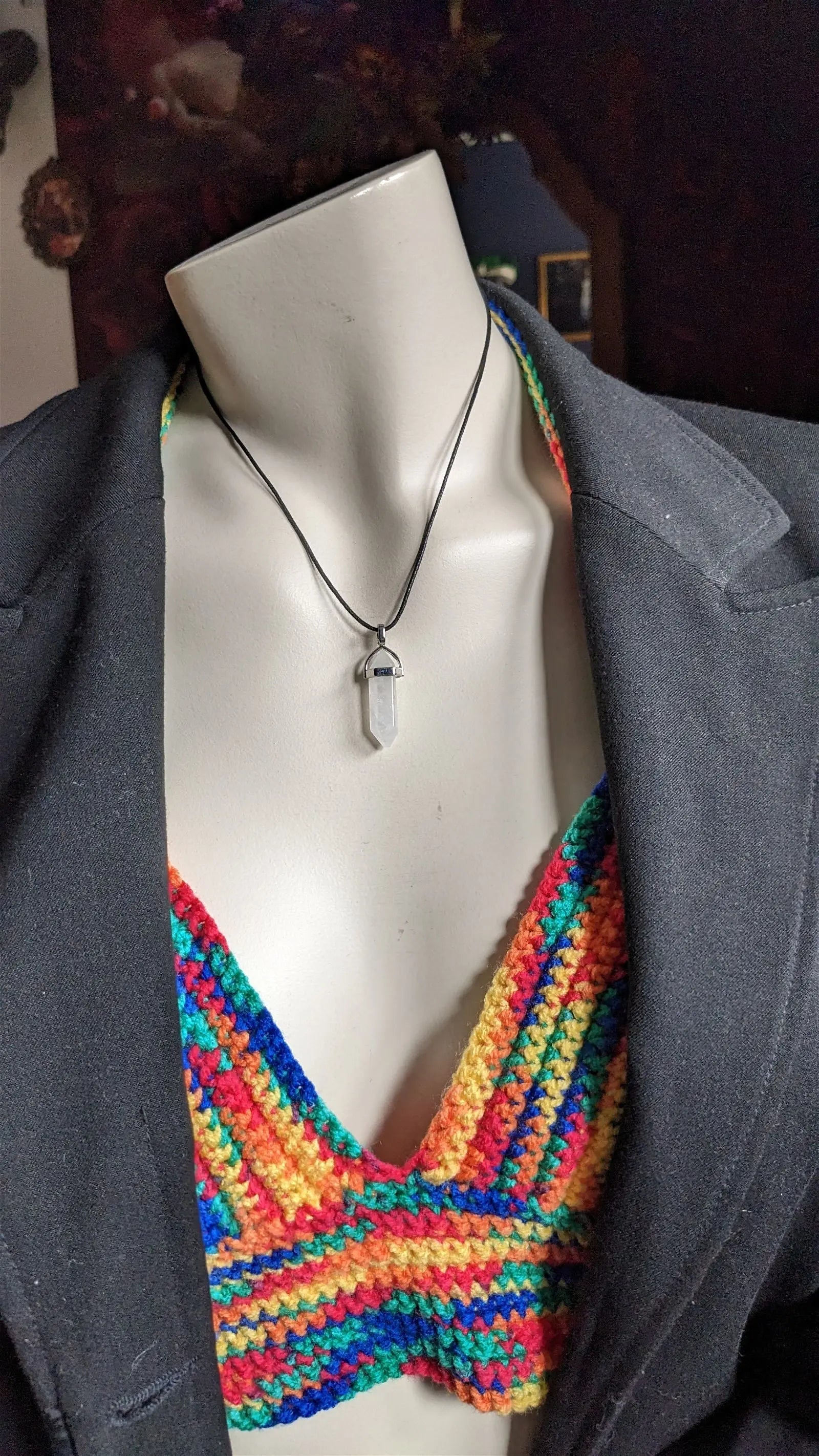 Collier en cristal de roche - Aurore Lune 