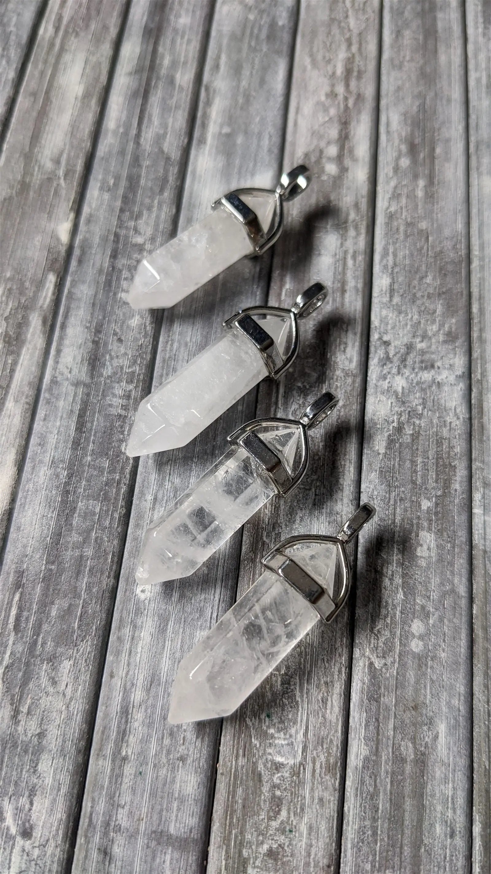 Collier en cristal de roche - Aurore Lune 
