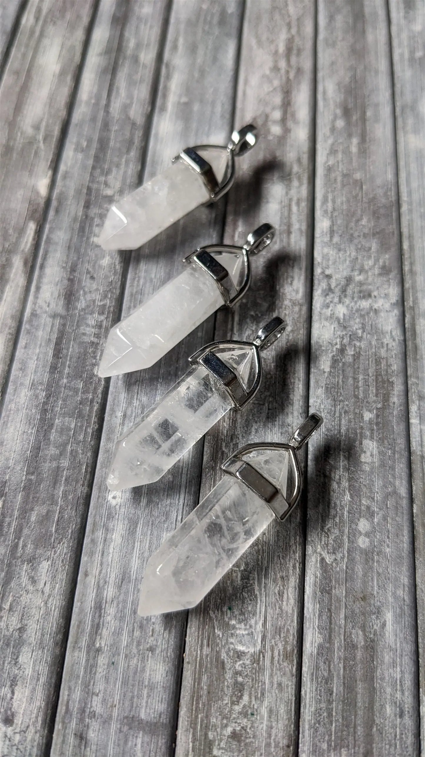 Collier en cristal de roche - Aurore Lune 