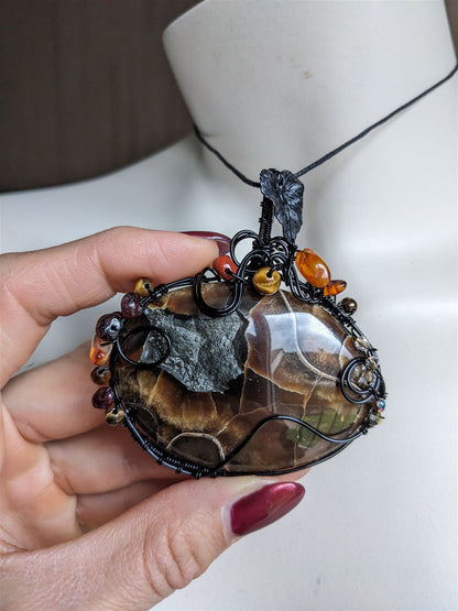 Collier en grande simbircite de Russie ** rare ** - Aurore Lune 