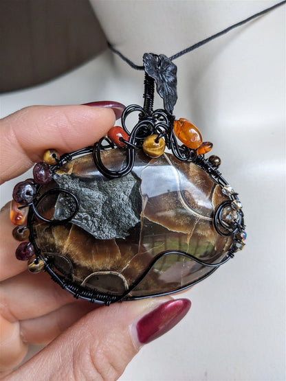 Collier en grande simbircite de Russie ** rare ** - Aurore Lune 