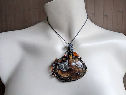 Collier en grande simbircite de Russie ** rare ** - Aurore Lune 