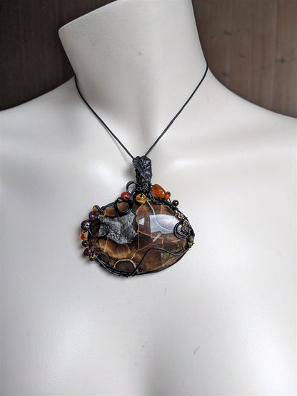 Collier en grande simbircite de Russie ** rare ** - Aurore Lune 