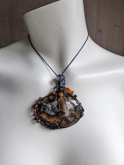 Collier en grande simbircite de Russie ** rare ** - Aurore Lune 