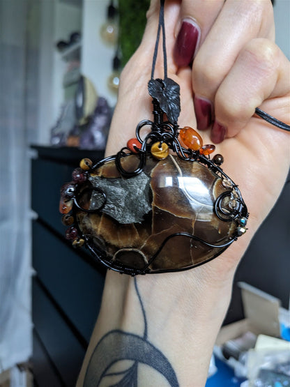 Collier en grande simbircite de Russie ** rare ** - Aurore Lune 