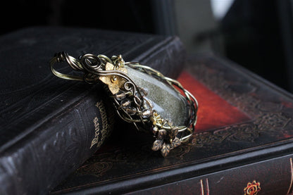 Collier en obsidienne dorée - Aurore Lune 