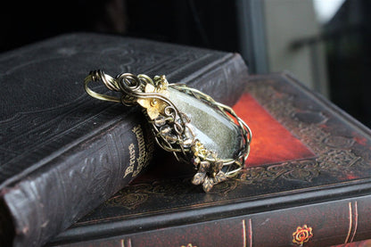 Collier en obsidienne dorée - Aurore Lune 