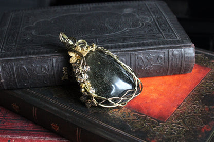 Collier en obsidienne dorée - Aurore Lune 