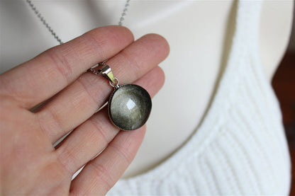 Collier en obsidienne dorée - Aurore Lune 