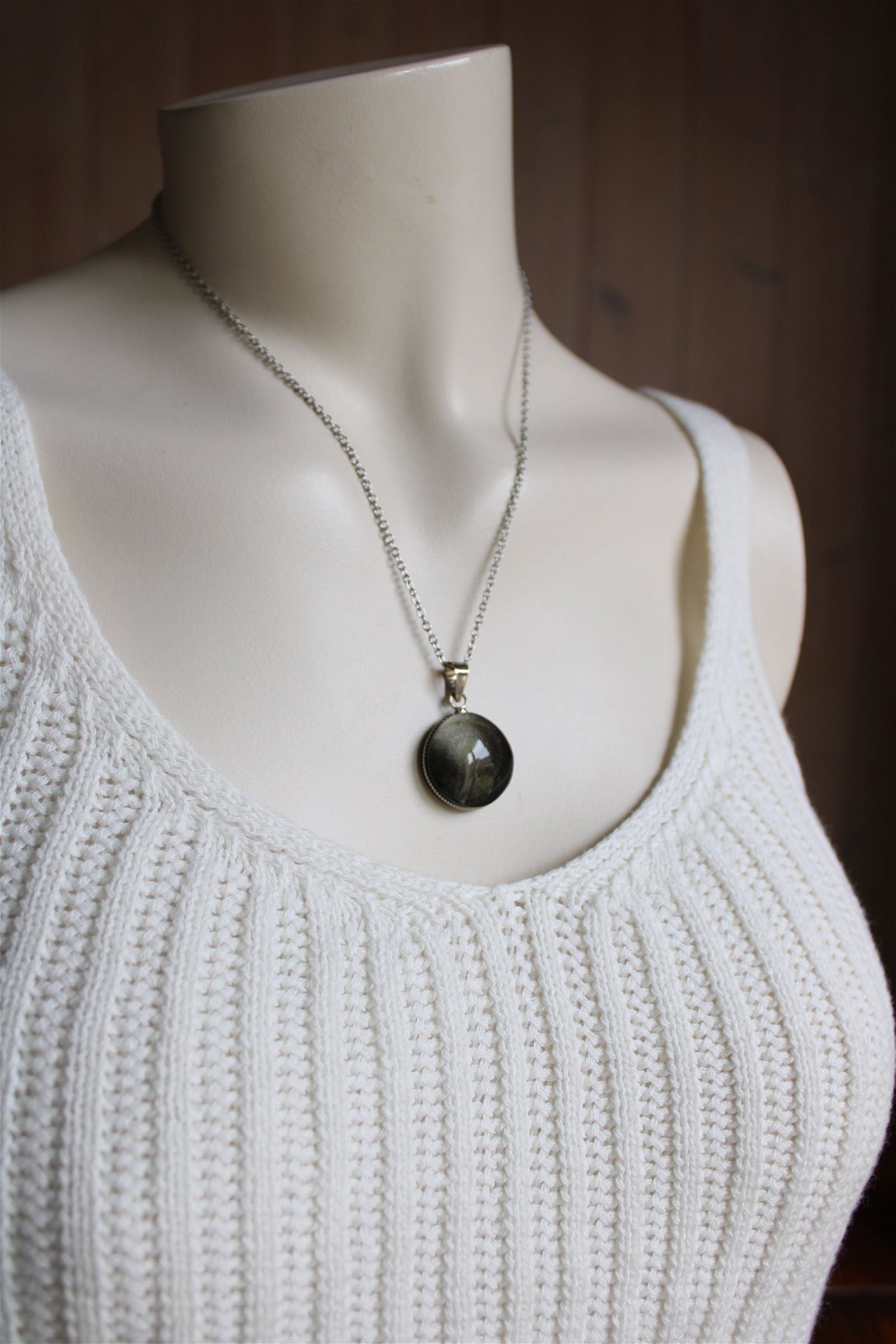 Collier en obsidienne dorée - Aurore Lune 