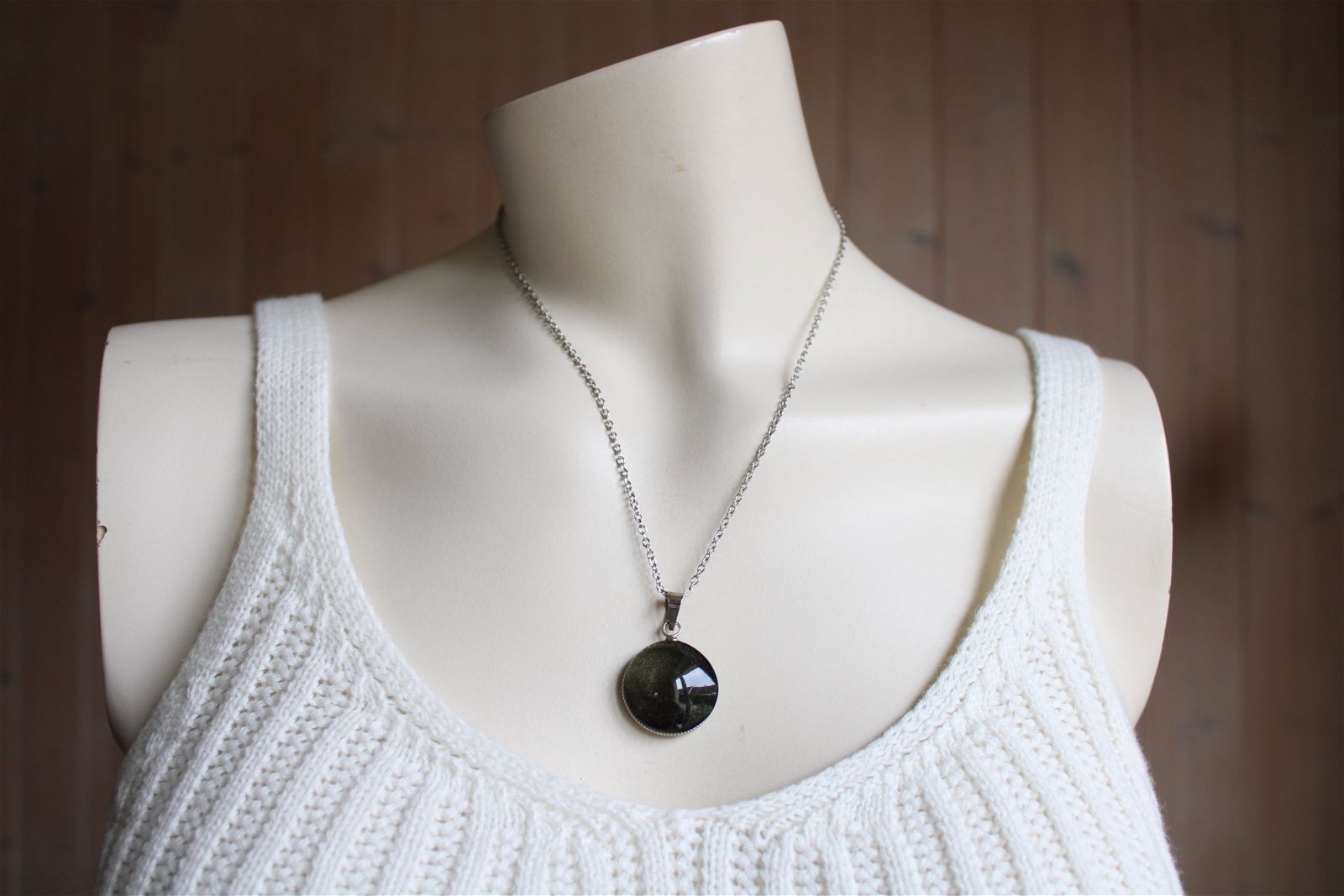 Collier en obsidienne dorée - Aurore Lune 