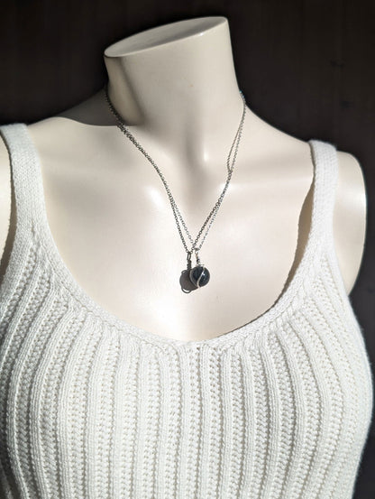 Collier en obsidienne mentogochol - Aurore Lune 