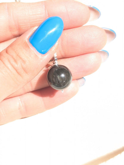 Collier en obsidienne mentogochol - Aurore Lune 