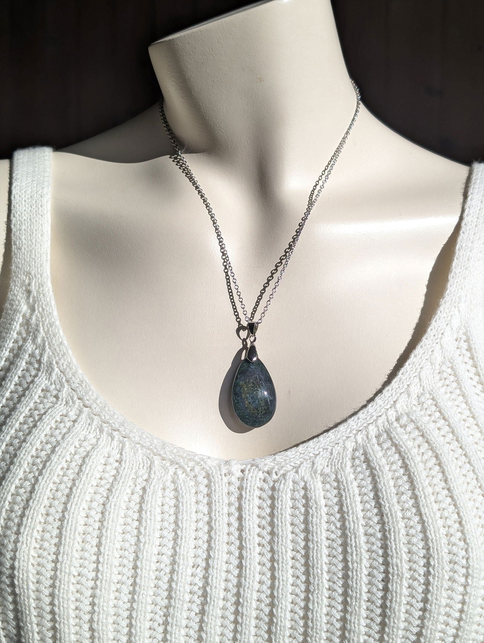 Collier en obsidienne mentogochol - Aurore Lune 