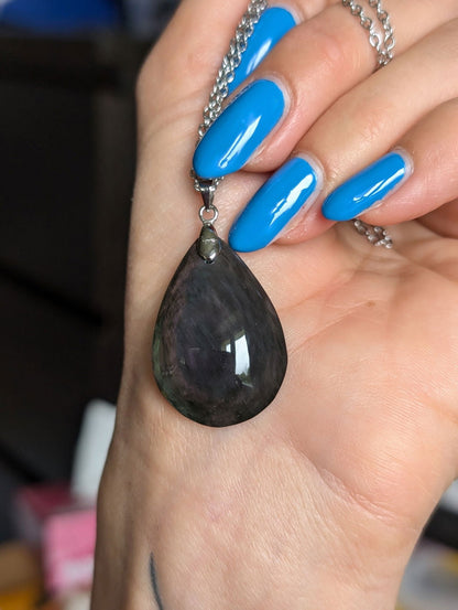 Collier en obsidienne mentogochol - Aurore Lune 