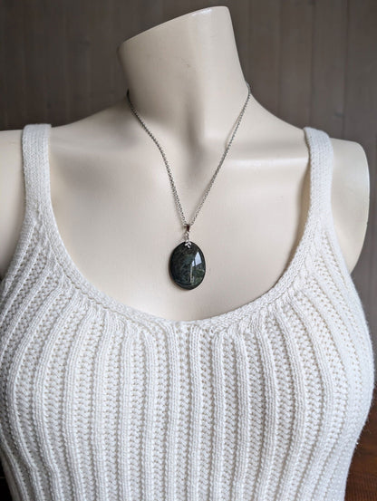 Collier en obsidienne mentogochol - Aurore Lune 