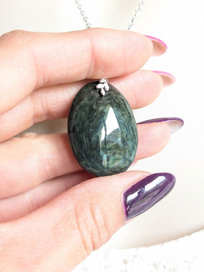 Collier en obsidienne mentogochol - Aurore Lune 
