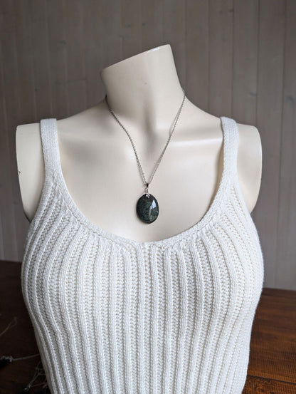 Collier en obsidienne mentogochol - Aurore Lune 