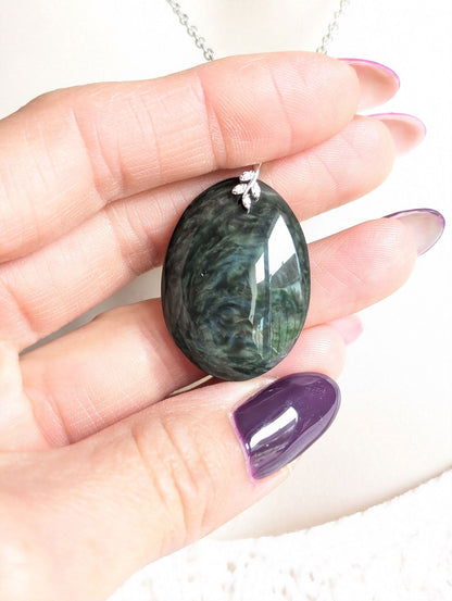 Collier en obsidienne mentogochol - Aurore Lune 