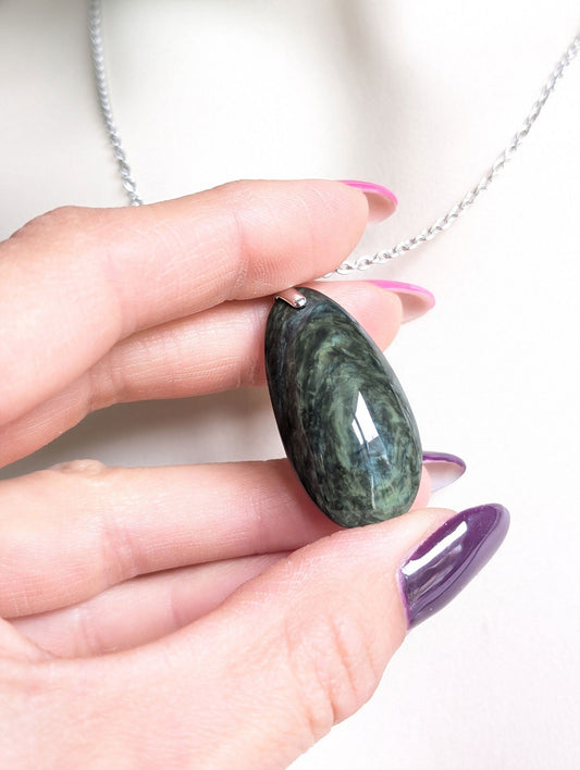 Collier en obsidienne mentogochol - Aurore Lune 