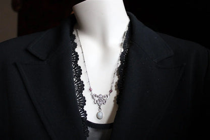 Collier labradorite blanche *Songe d'Hiver* - Aurore Lune 
