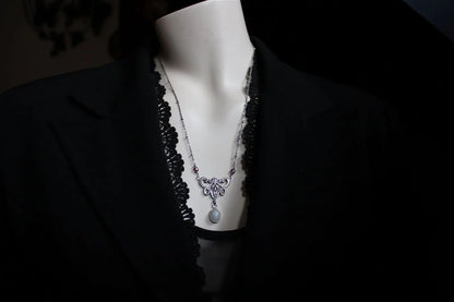 Collier labradorite blanche *Songe d'Hiver* - Aurore Lune 
