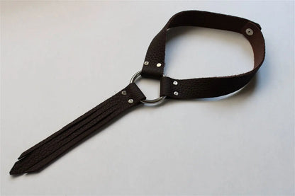 Collier ras-du-cou en cuir 34cm - Aurore Lune 