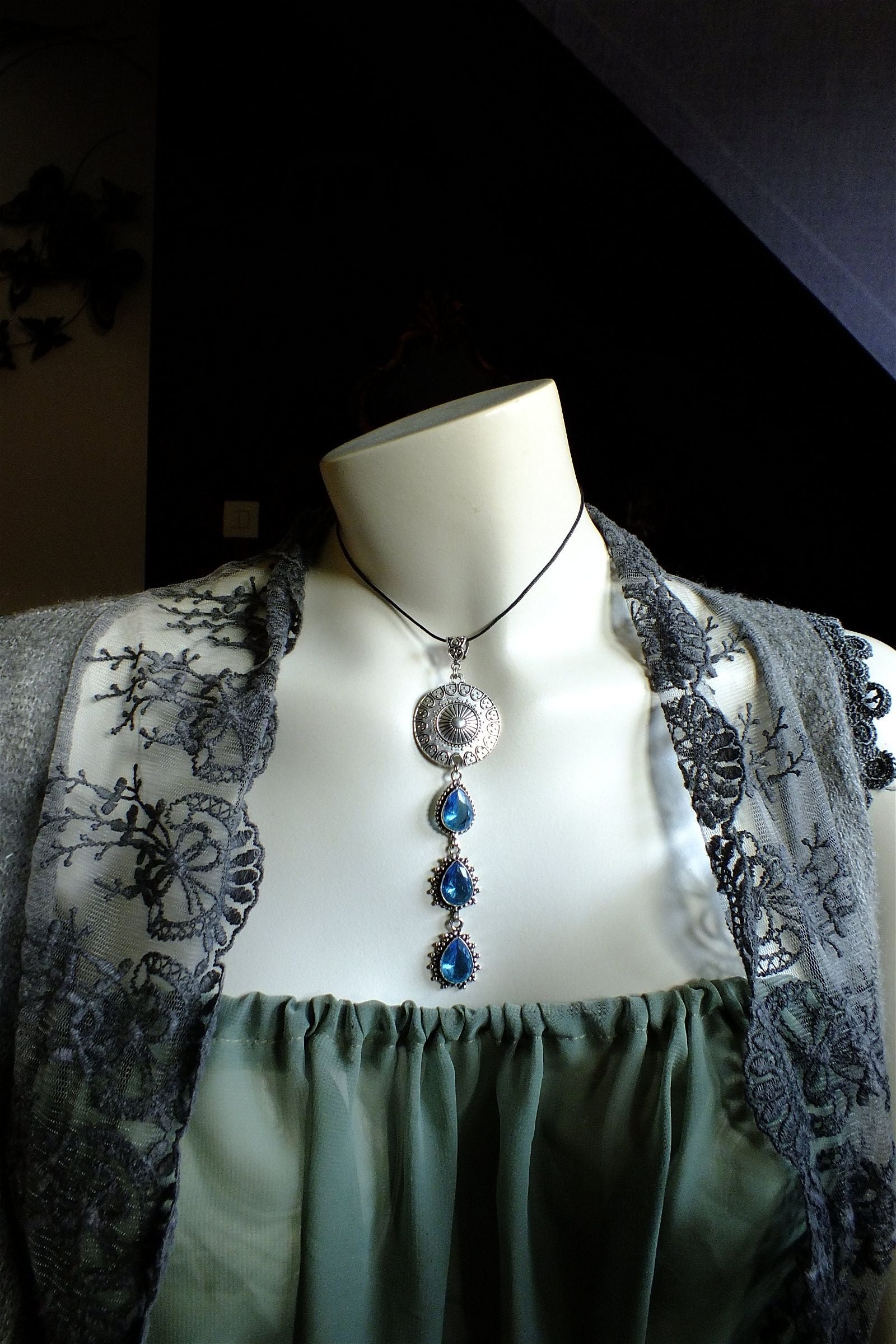 Collier *rêves sous le ciel d'été* - Aurore Lune 