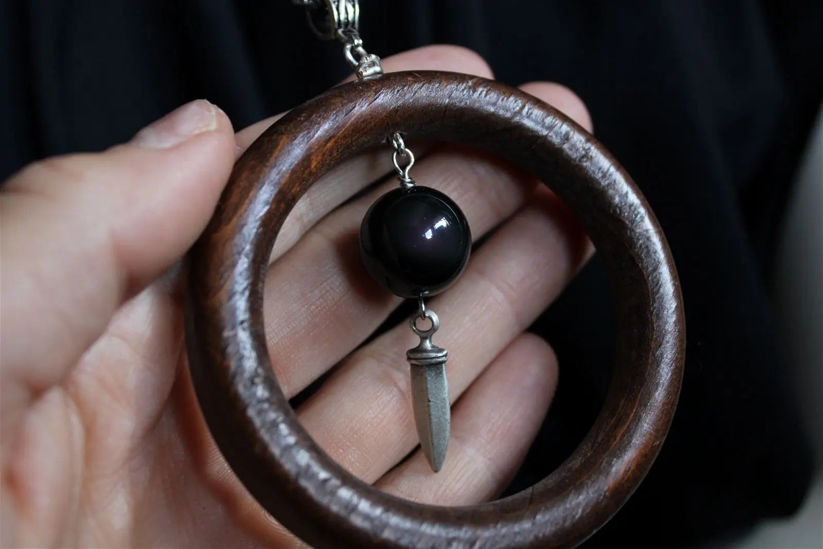 Collier sautoir oeil céleste dague - Aurore Lune 