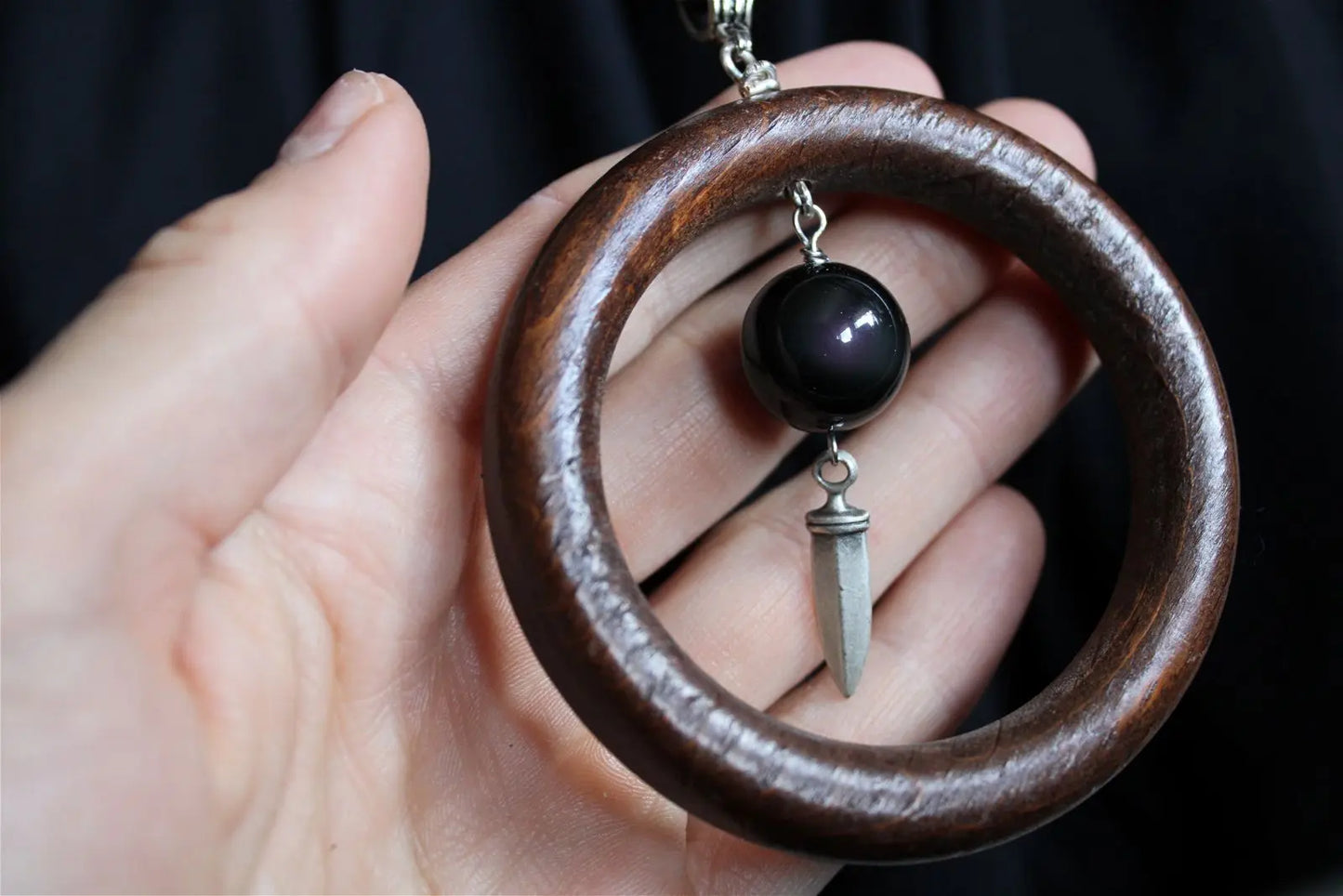 Collier sautoir oeil céleste dague - Aurore Lune 