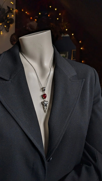 Collier swarovski et corbeau - Aurore Lune 