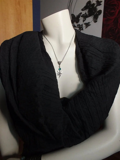 Collier swarovski vert et fée - Aurore Lune 