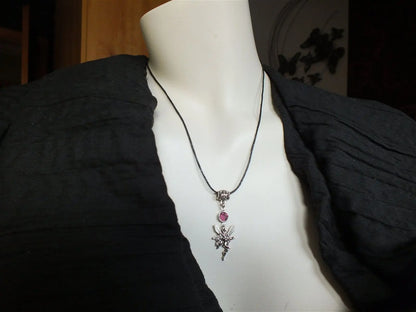 Collier swarovski violet clair et fée - Aurore Lune 