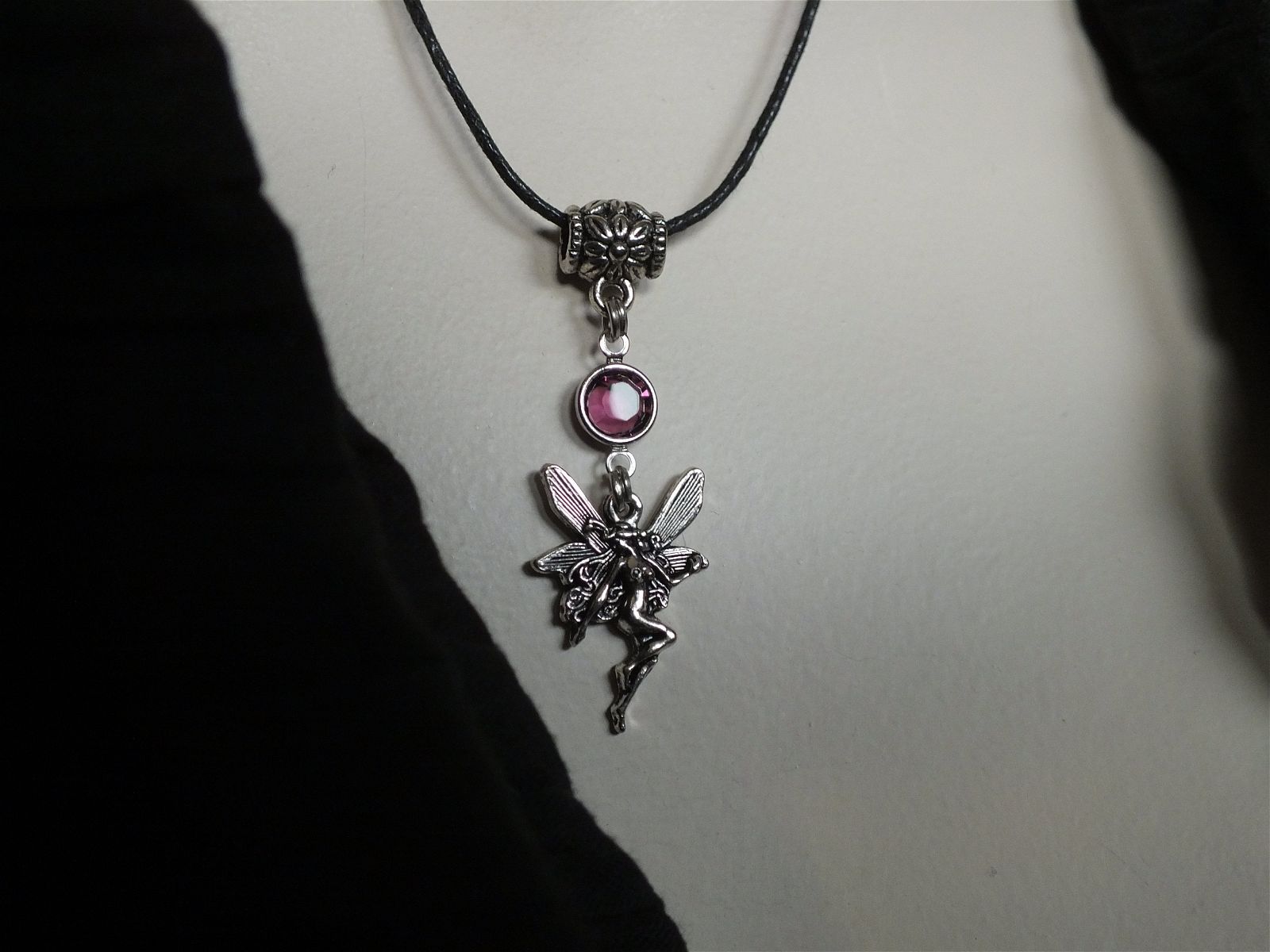 Collier swarovski violet clair et fée - Aurore Lune 