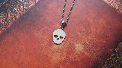 Collier tête de mort girlie et chaîne - Aurore Lune 