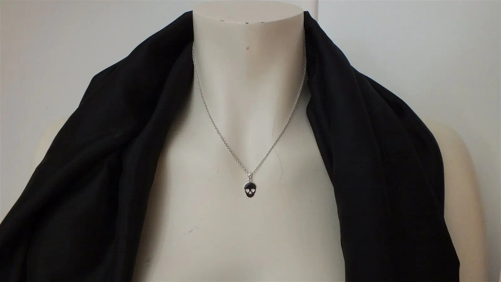 Collier tête de mort girlie et chaîne - Aurore Lune 