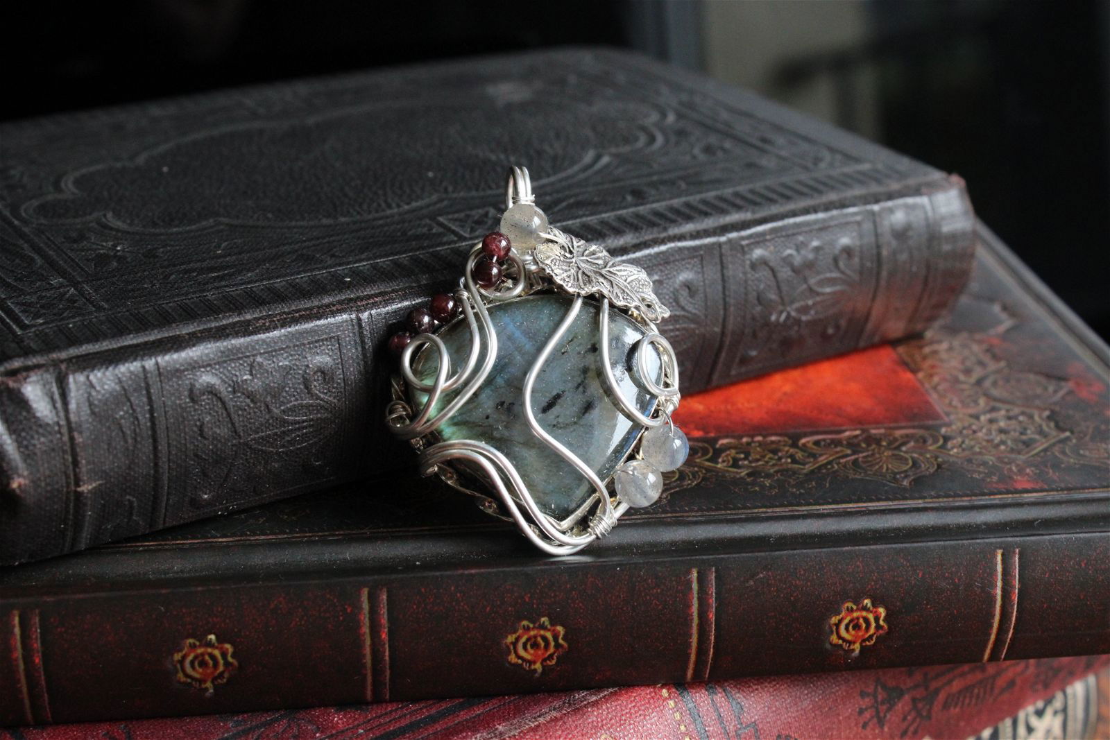 Collier wirewrap en labradorite - Aurore Lune 