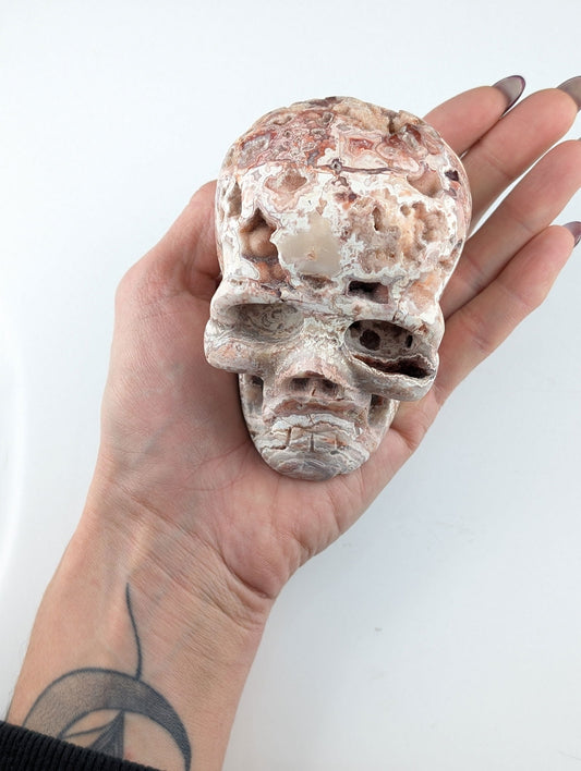 Crâne crazy agate - Aurore Lune 