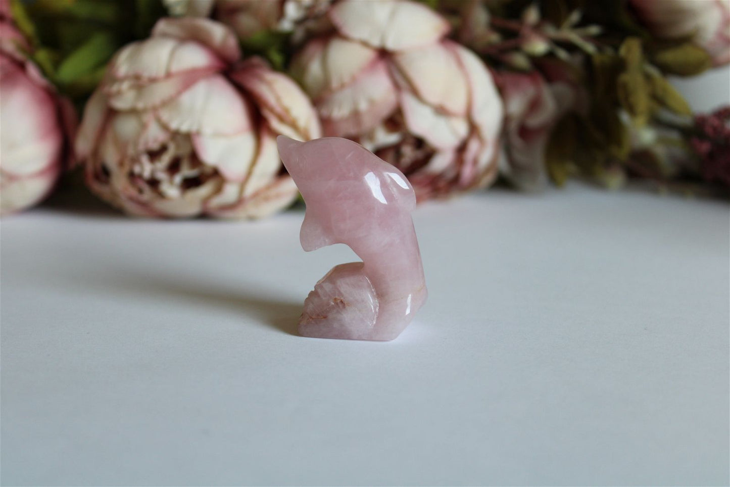 Dauphin en quartz rose - Aurore Lune 